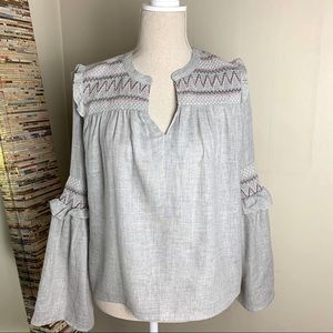⭐️Zara NWT size medium smocked loose fit top